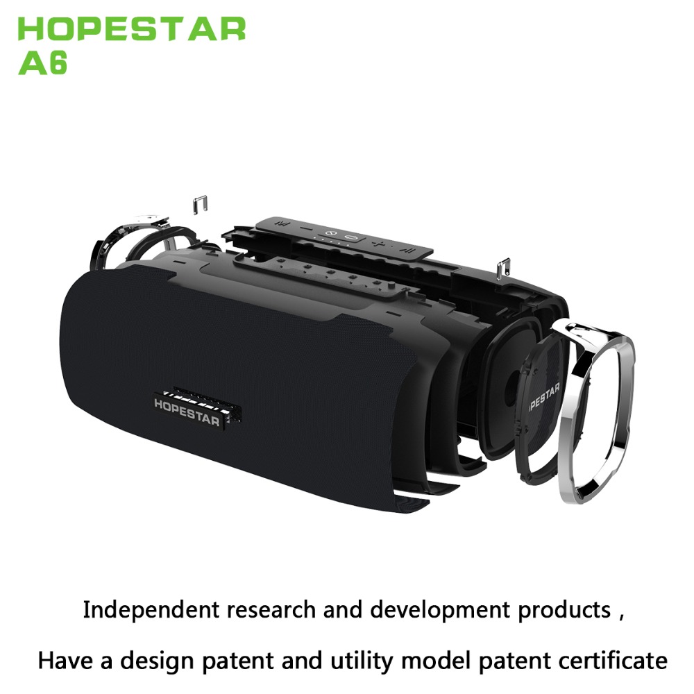HOPESTAR A6 Portable Bluetooth Speaker 34W Three Units 6000mAh IPX6 Waterproof Outdoors Loudspeaker 56