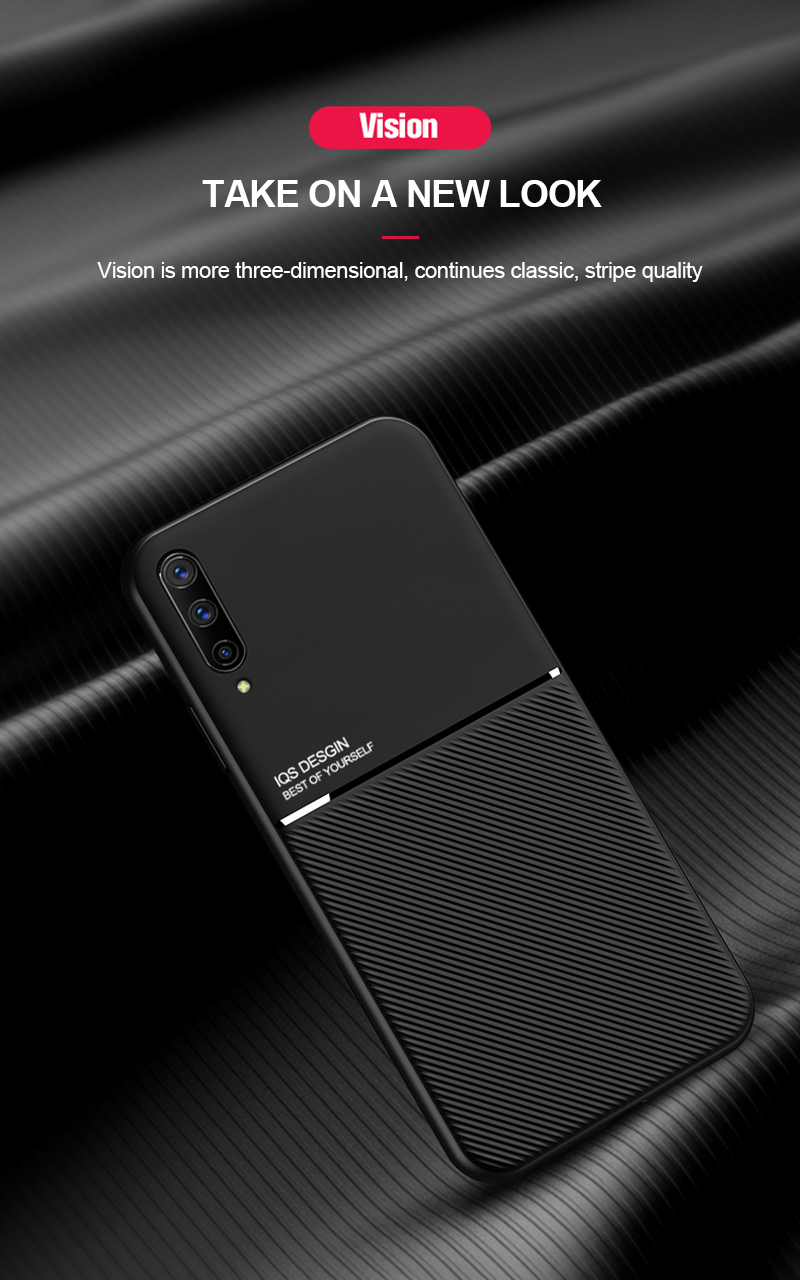 Bakeey Magnetic Non-slip Leather Texture TPU Shockproof Protective Case for Samsung Galaxy A50 2019