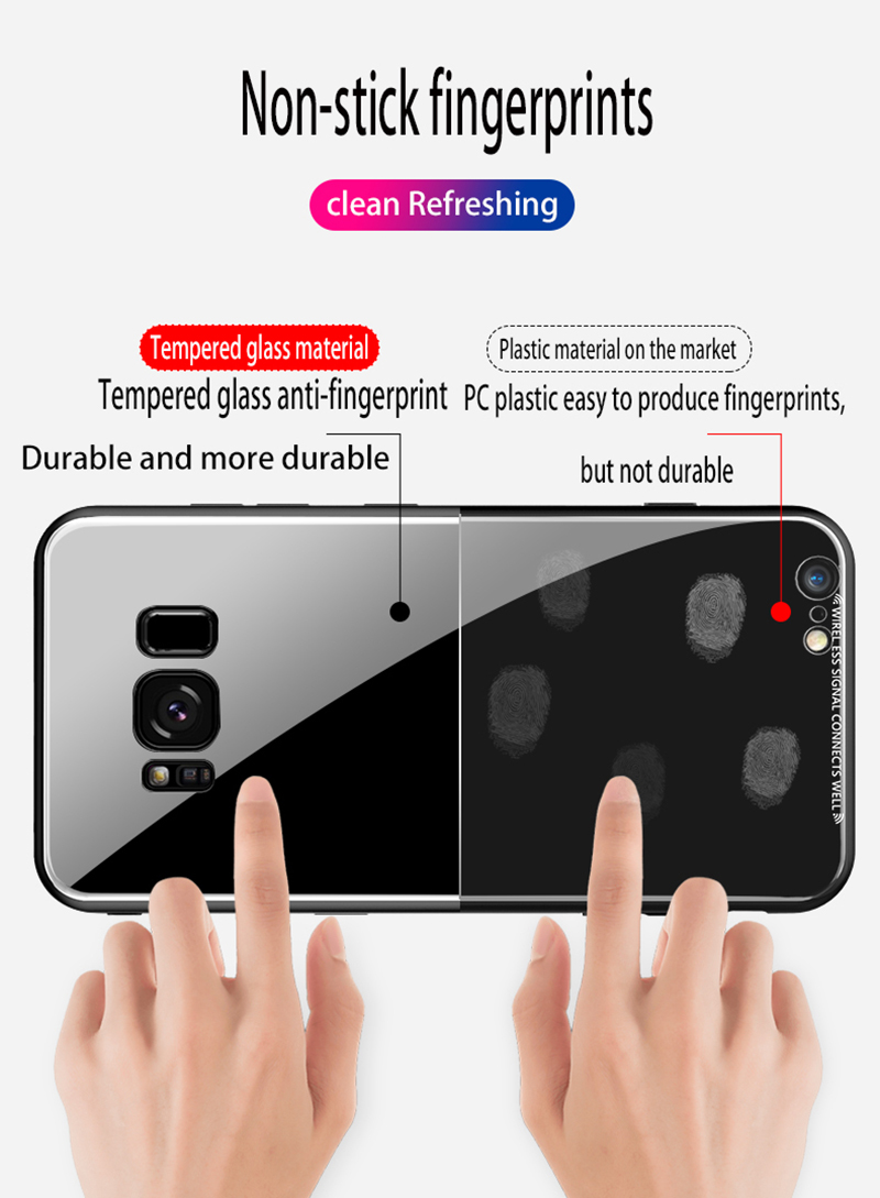 Bakeey 360º Rotation Ring Kickstand Tempered Glass Protective Case For Samsung Galaxy S8/S8 Plus