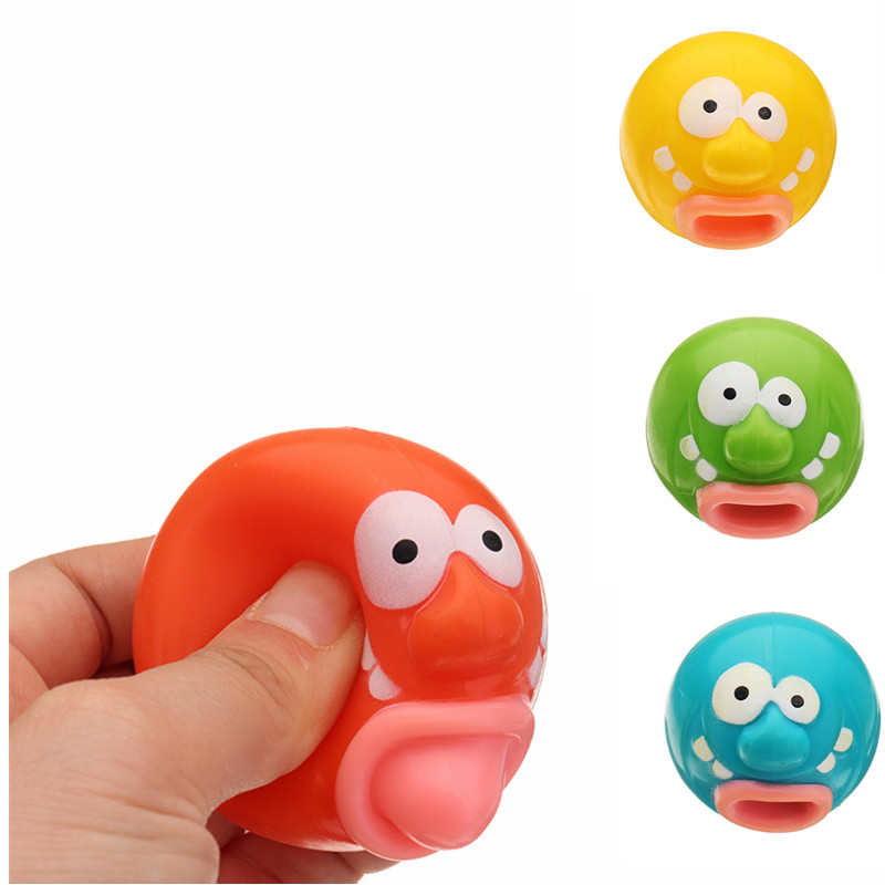 

4PCS Novelties Toys Pop Out Toy Clown Squishy Stress Relief Toy Funny Gift Big Mouth Vent Toys