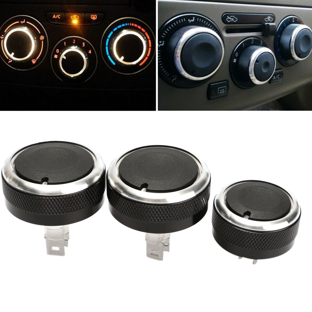 

3pcs Air Conditioning Switch Knob Buttons For LIVINA/TIIDA/GENISS/NV200