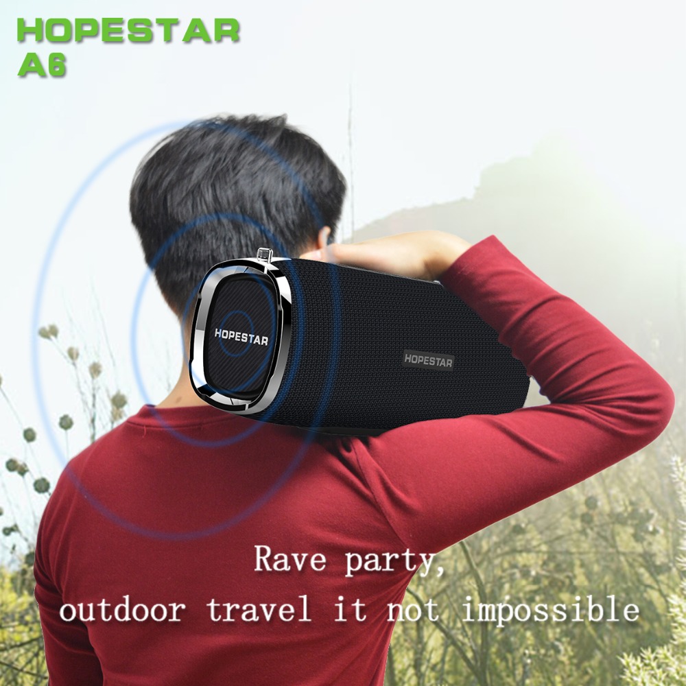 HOPESTAR A6 Portable Bluetooth Speaker 34W Three Units 6000mAh IPX6 Waterproof Outdoors Loudspeaker 52