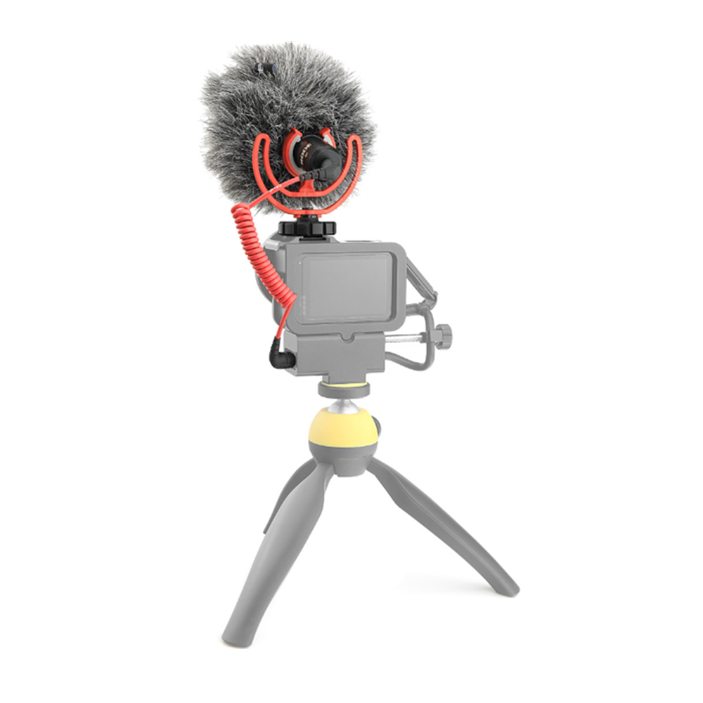 Microphone Adapter External Audio Adapter Aluminum Alloy Protection Frame for G0Pro5/6/7/8/9 Sport Camera