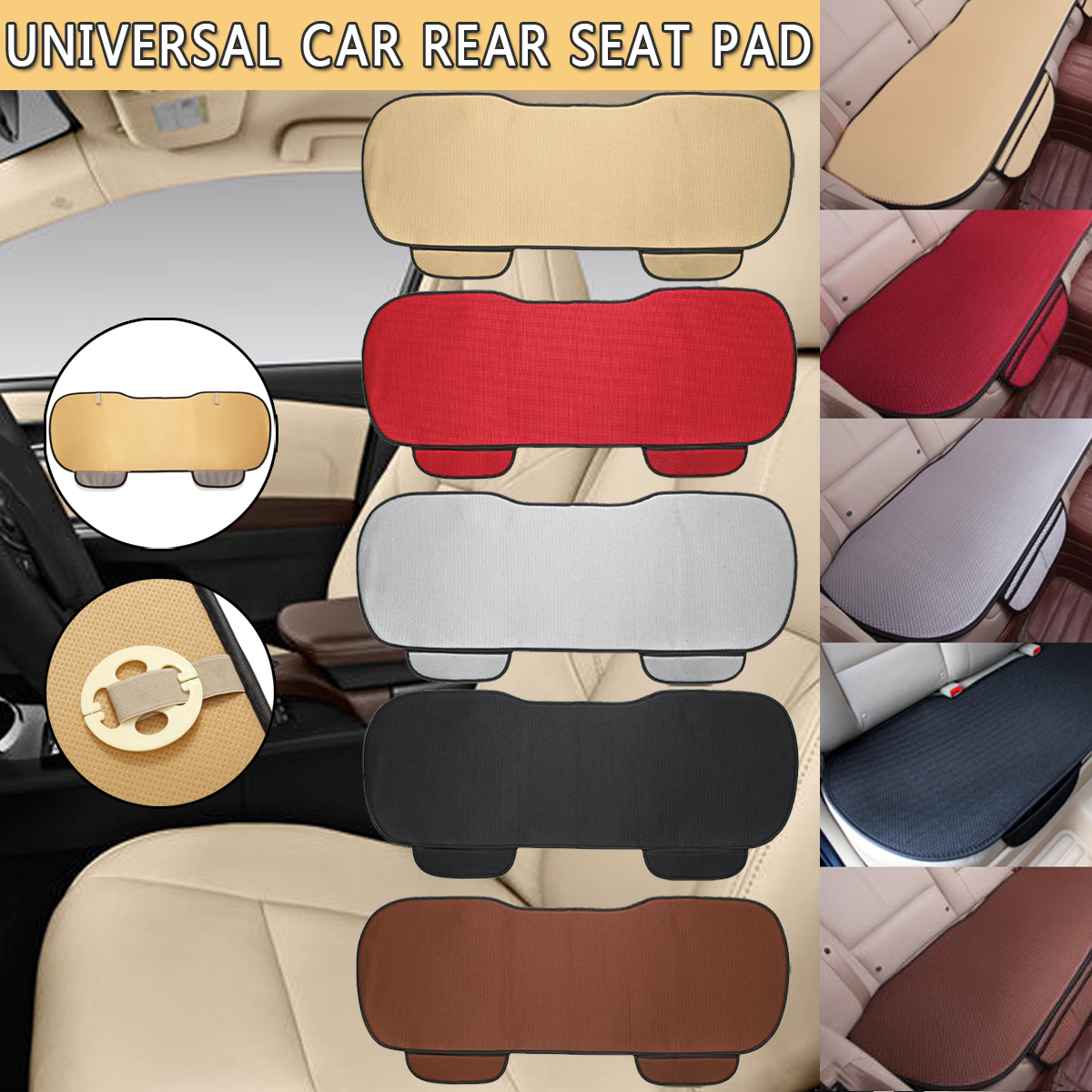 Seat Cover Breathable Pad Mat Auto Chair Cushion Universal Car Artificial Fiber