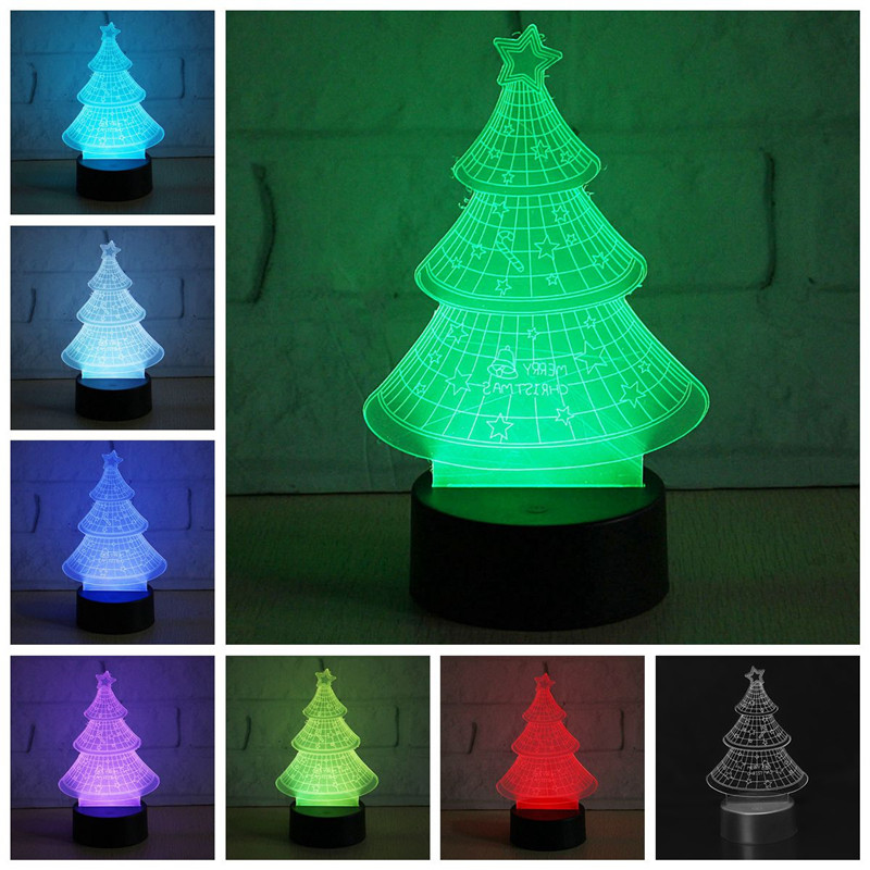 

Рождественские USB Powered Tree Красочные Touch Night Light Дерево Украшение Игрушки для детей Детский подарок