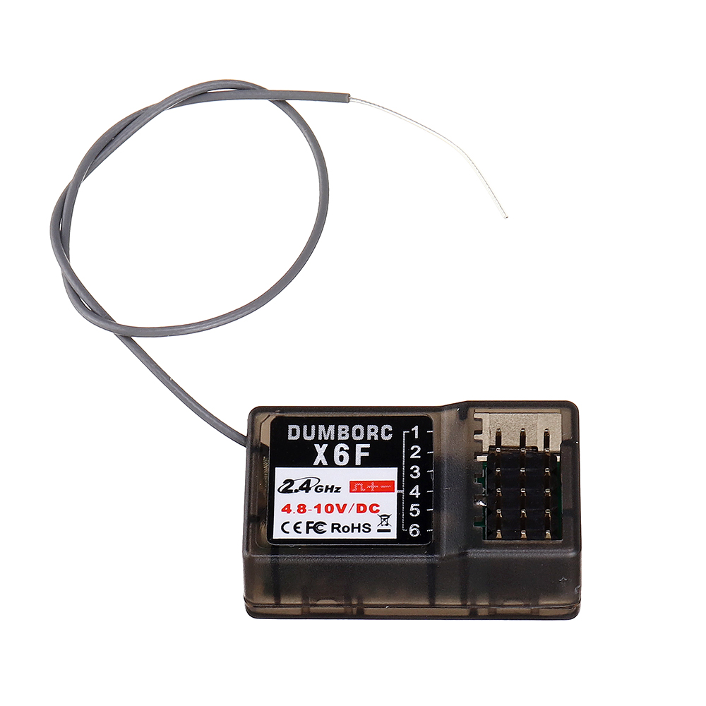 DUMBORC X6F 2.4GHz 6CH RC Receiver without Gyro Function Compatible X4 X5 X6 RC Radio Transmitter Remote Controller