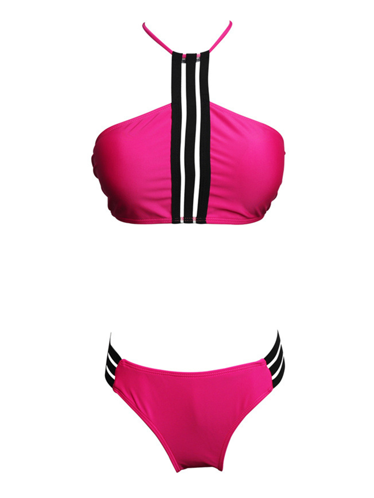 Banggood Women Sexy Halter High Neck Backless Bikini Set Swimwear