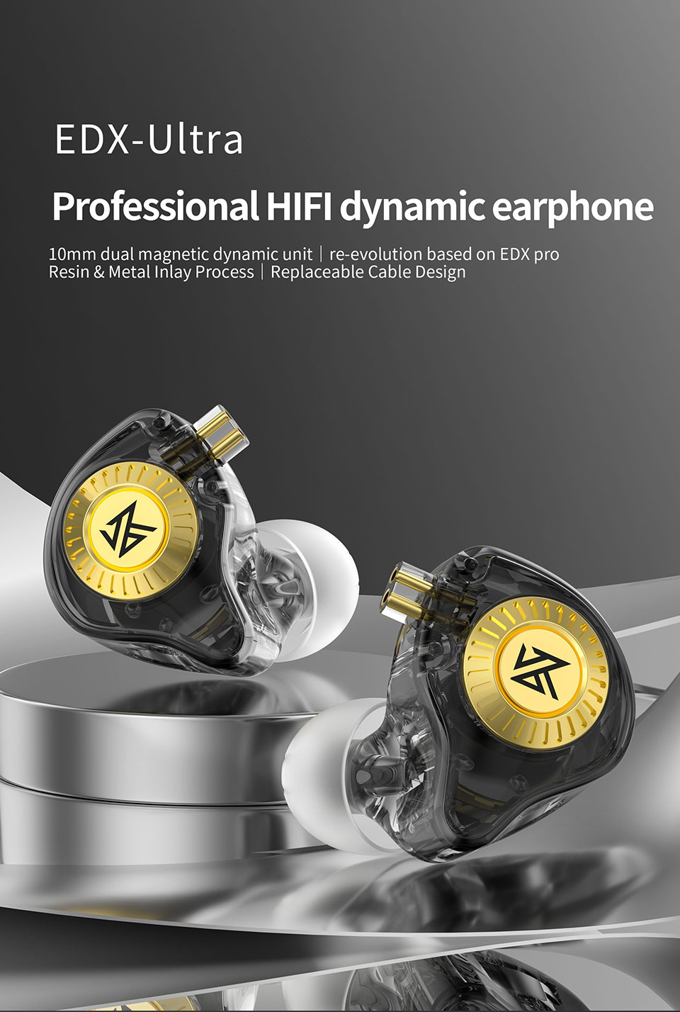 KZ-EDX Ultra Earphone 3.5mm Wired Earbuds HiFi Dynamic In-Ear Bass Earphone Music Sport Game Headset