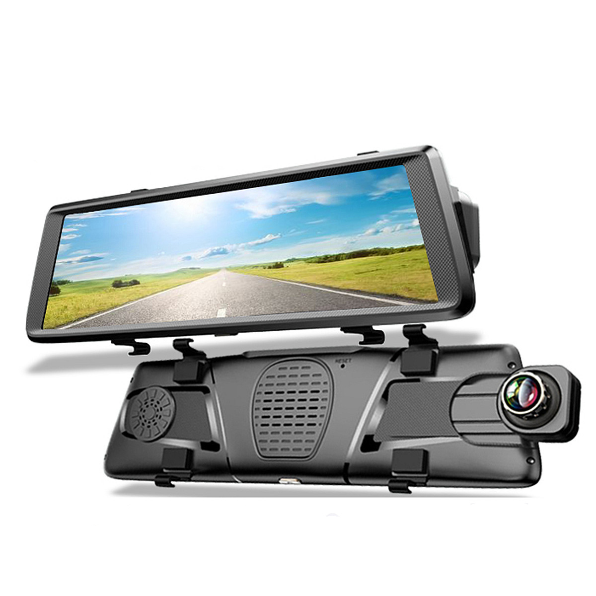 

10 Inch FHD Touch 1296P 4G Android Car Mirror DVR Camera Dual Lens Dash Cam