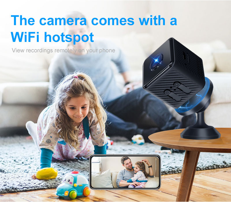 X2 1080P Mini WiFi IP Camera Wireless Micro Indoor Surveillance Cam Intelligent Night Vision Motion Detection Support TF Card Security Protection Camera