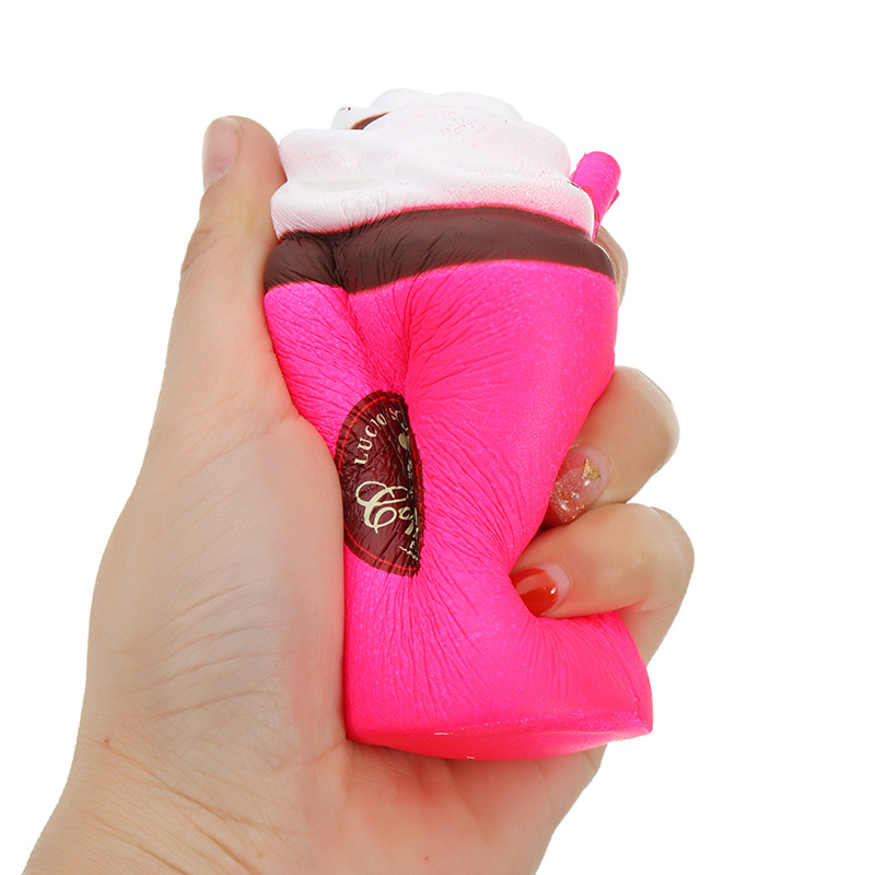 Milk Tea Ice Cream Cup Squishy 11CM Slow Rising With Packaging Coffee Cappuccino Collection Gift 