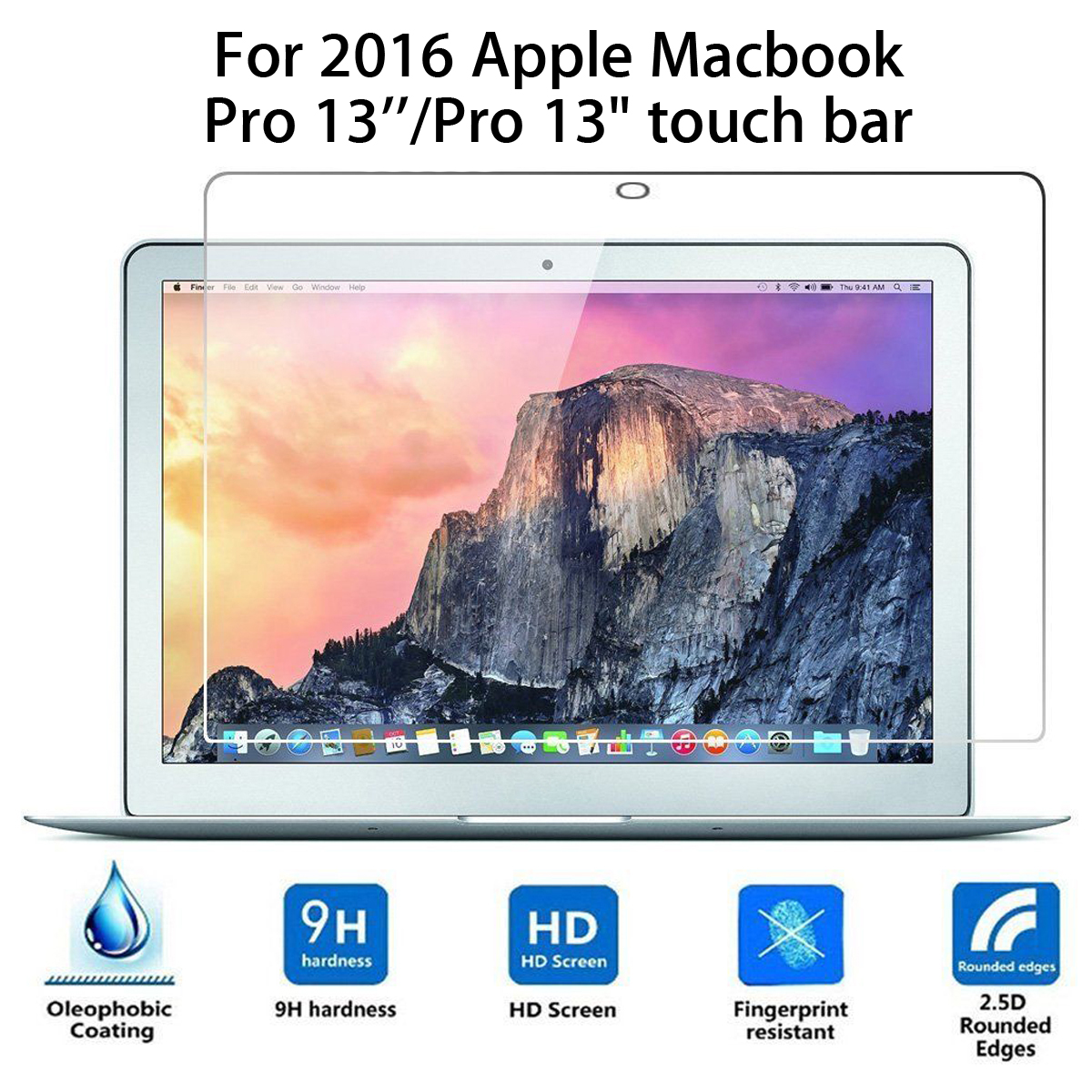 

Взрывозащищенный HD Закаленное стекло пленка протектор экрана для 2016 года MacBook Pro 13 "/ Pro 13" Touch Bar