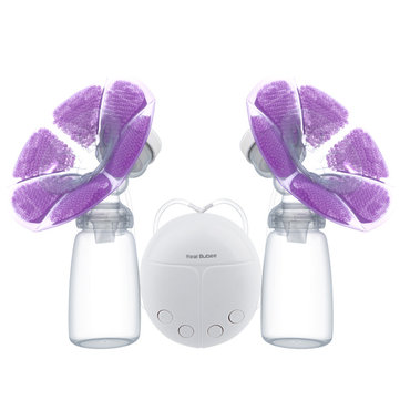 

Real Bubee Double USB Electric Breast Pump Milk Bottle Automatic Massage PP BPA Free Breast Pumps with 2Pcs Breast Care Cold Compress Pads
