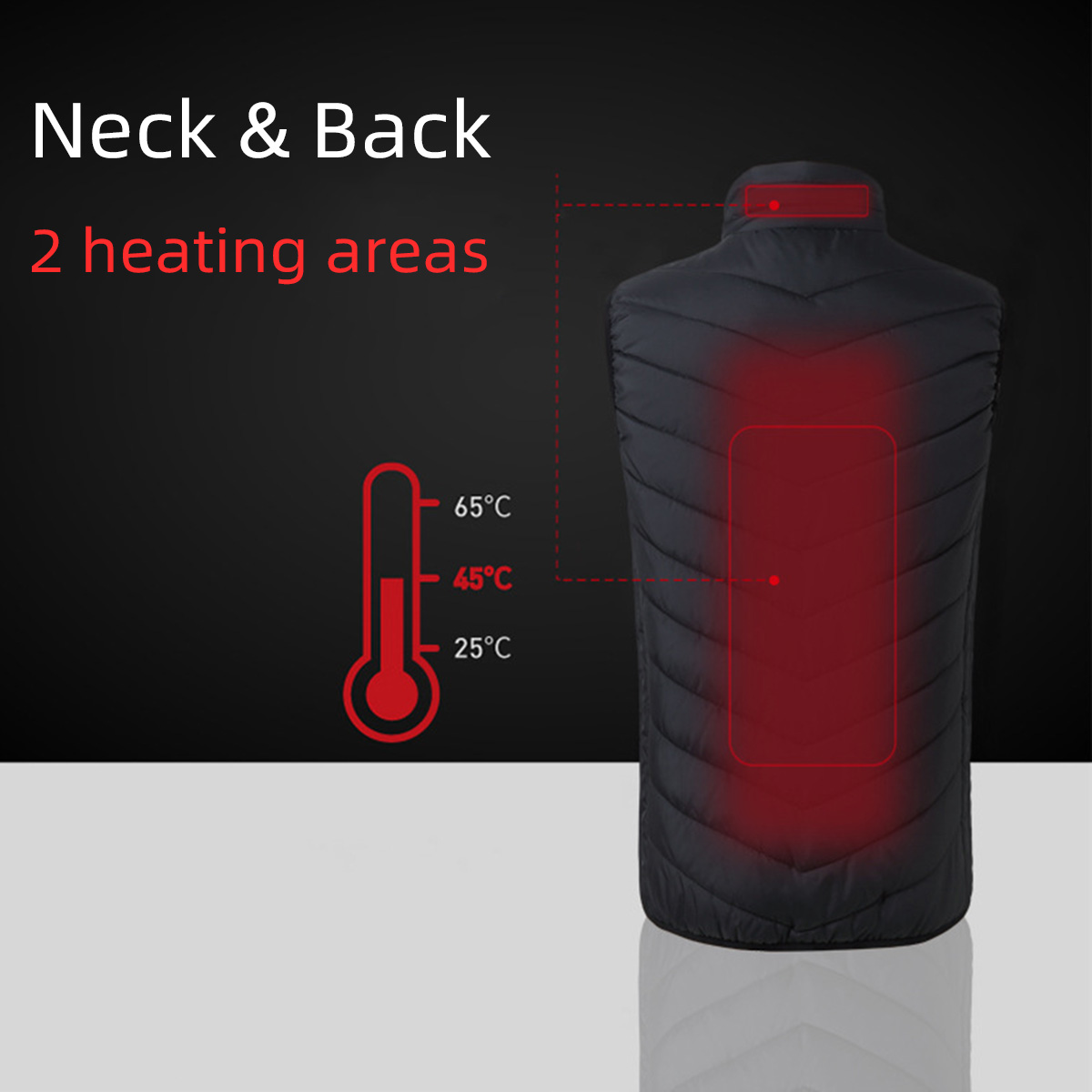 Bakeey Graphene Electric Heating Vest USB Safe Intelligent Constant Temperature Heating Suit Men's Heating Cotton Electric Vest