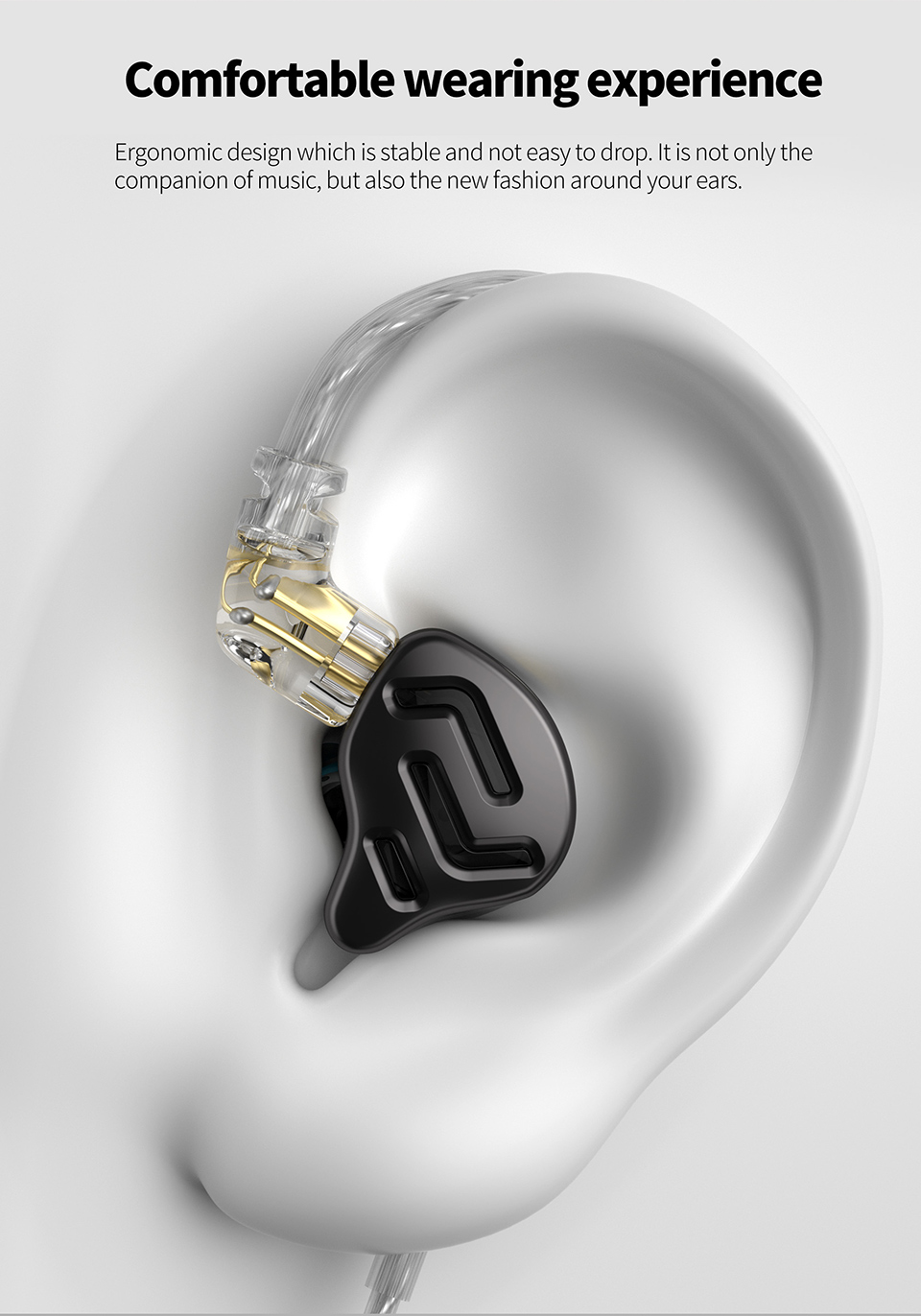 KZ ZNA Metal Wired Earphone Balanced Armature 12mm Dynamic Drivers HiFi Earphone 3.5mm Jack In-ear Earbuds Earphone