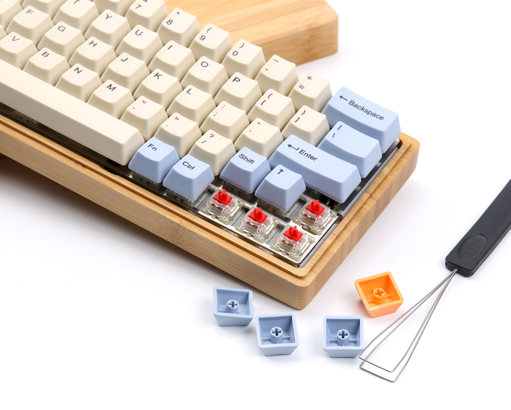 64 Key OEM Profile Dye-sub PBT Keycaps Keycap Set for GK64 Mechanical Keyboard 10