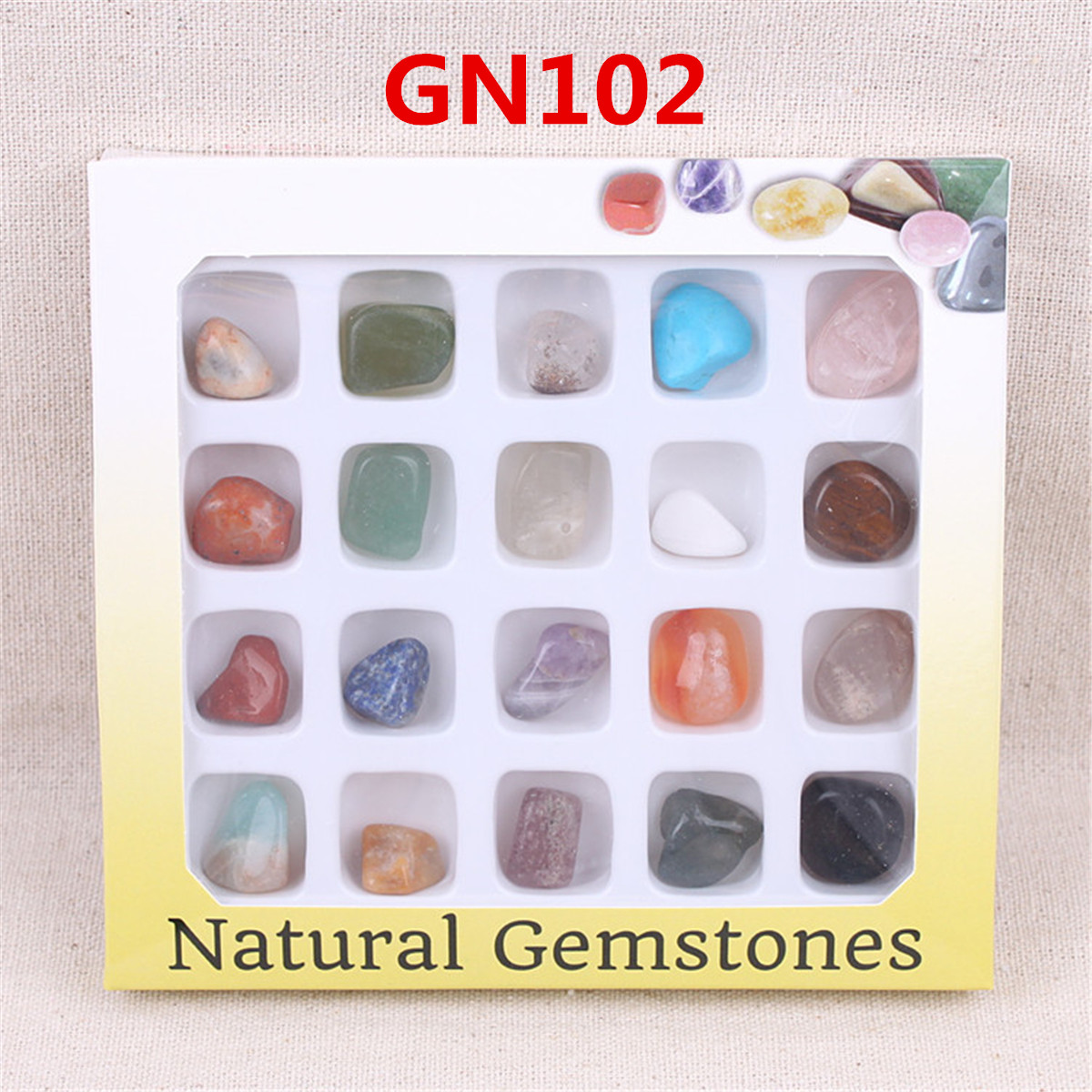 AU Natural Gemstones Stones Variety Collection Crystals Kit Mineral Geological Teaching Materials 15