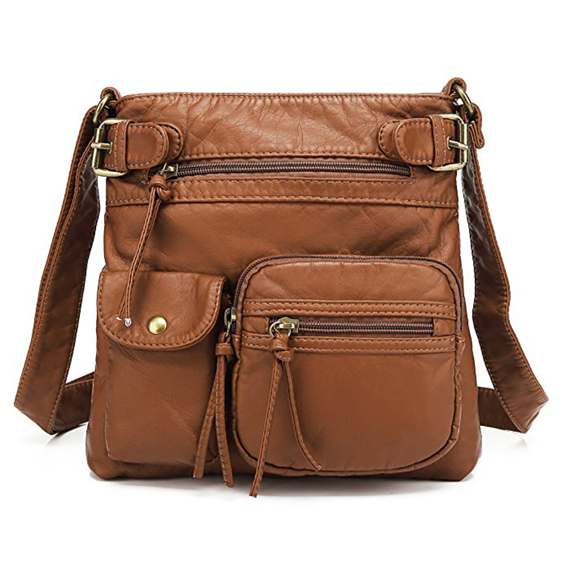 Women Multi-pocket Casual PU Leather Crossbody Bag | www.bagssaleusa.com