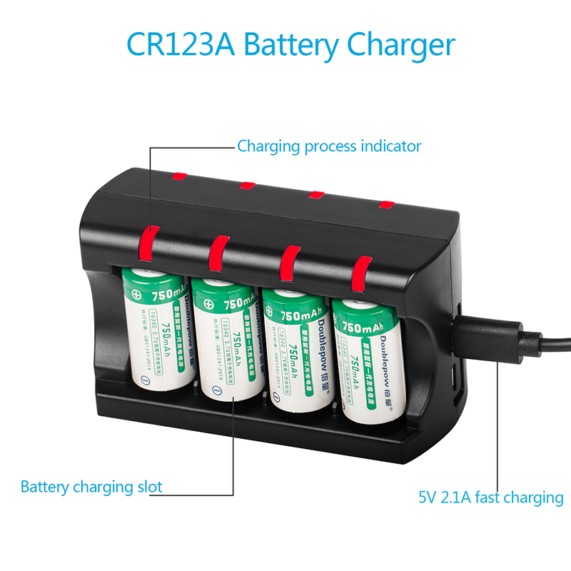 Sheingka RCR123A Battery 8-slot Charger Charging Base Can Charge 8pcs 16340 16350 Battery