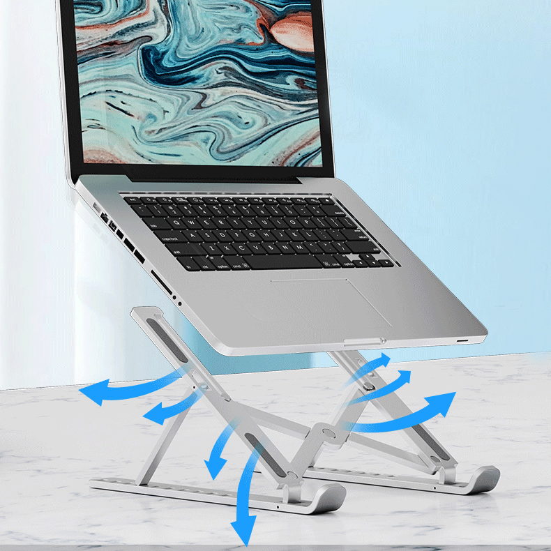 Bakeey Universal 10-Gear Height Adjustable Heat Dissipation ABS Macbook Desktop Stand Holder for 10-17.3 inch Devices