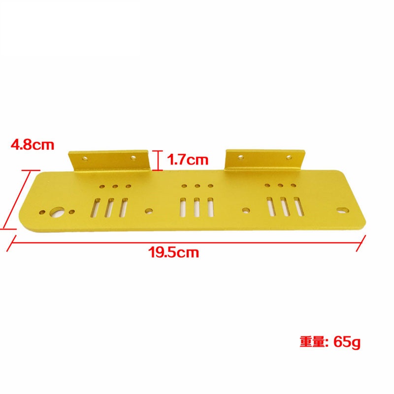 1 Pair of Gold/Silver Aluminum Alloy Both Side Plate forT200/TP200/T600 Tank Chassis Car 39