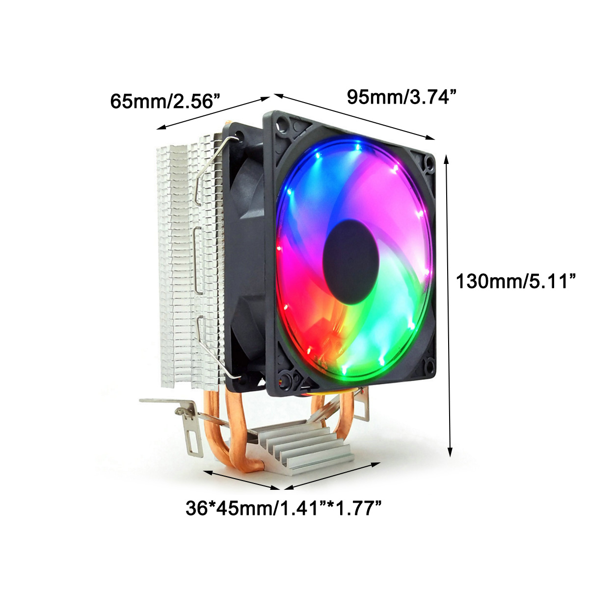 3Pin DC 12V Colorful Backlight 90mm CPU Cooling Fan PC Heatsink for Intel/AMD For PC Computer Case 16