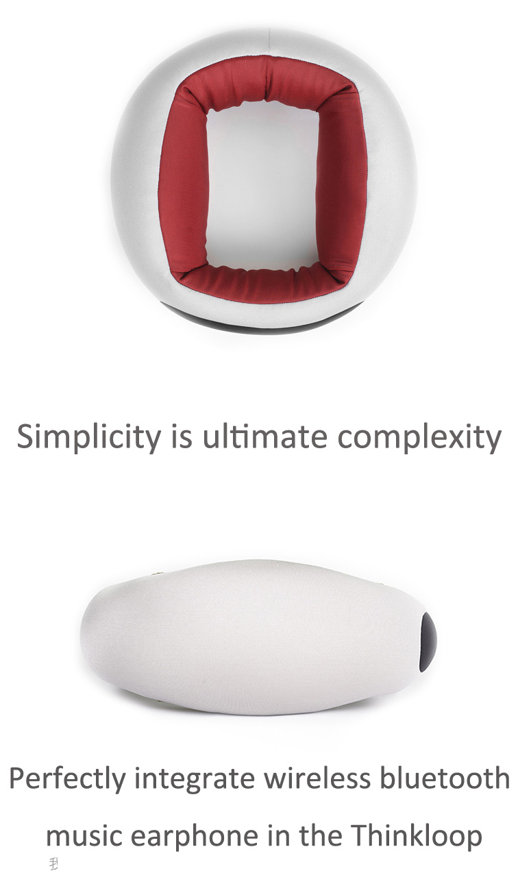 ThinkLoop™ Loop Annular Wireless bluetooth Music Earphone Travel Nap Pillow Neck Protecting Pillow 