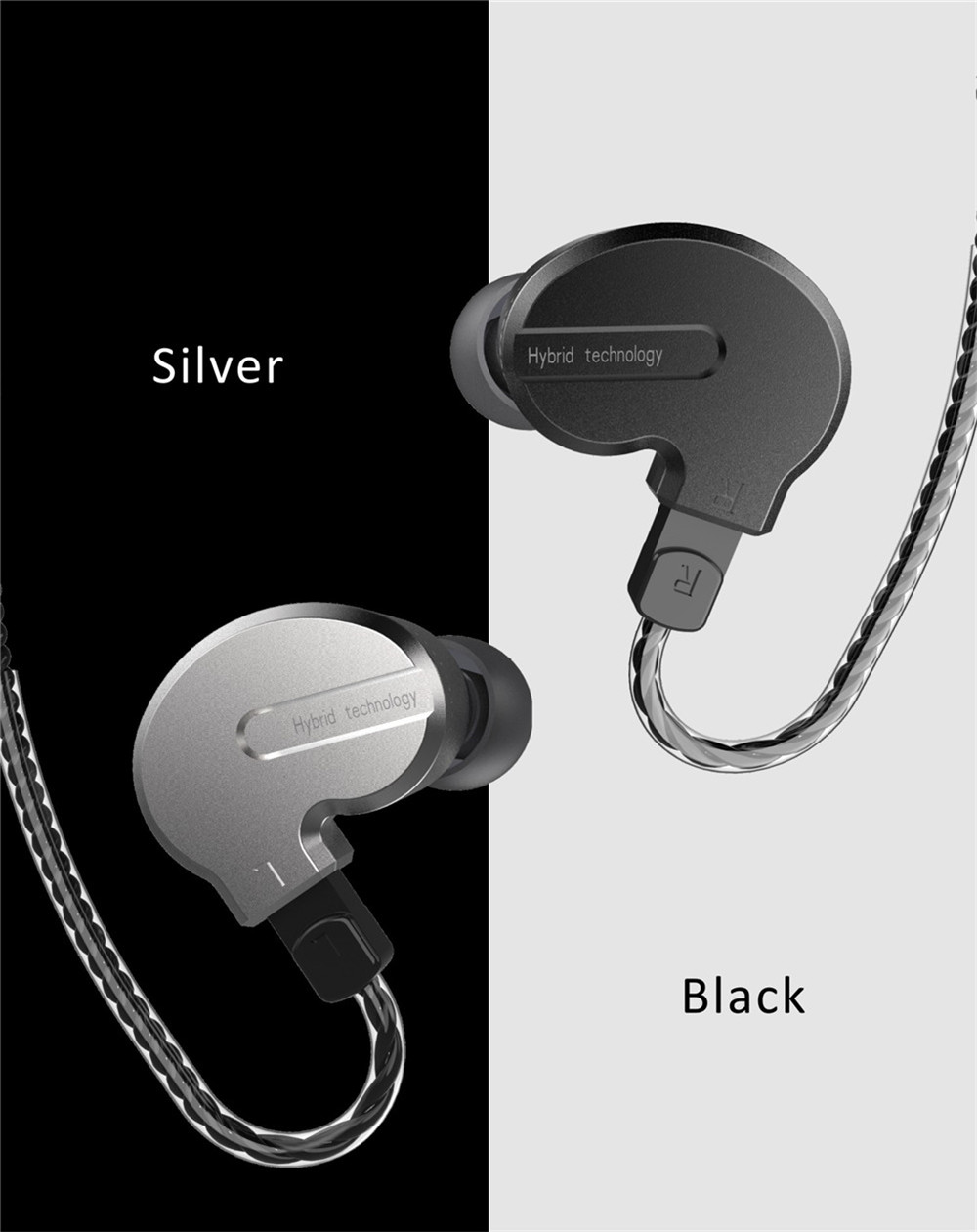 KB1 Triple Drivers 0.78mm Pin Removable Cable Earphone HiFi Stereo In-Ear Sports Metal Shell Headset 74