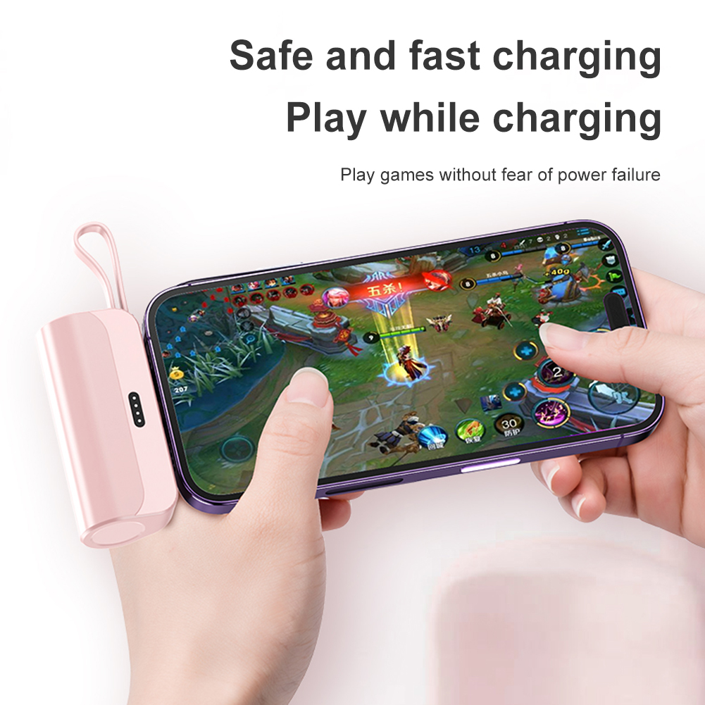 Mini Power Bank 5000mAh Portable Mobile Phone Charger External Battery Power Bank Plug and Play Type-C for Samsung Huawei Xiaomi
