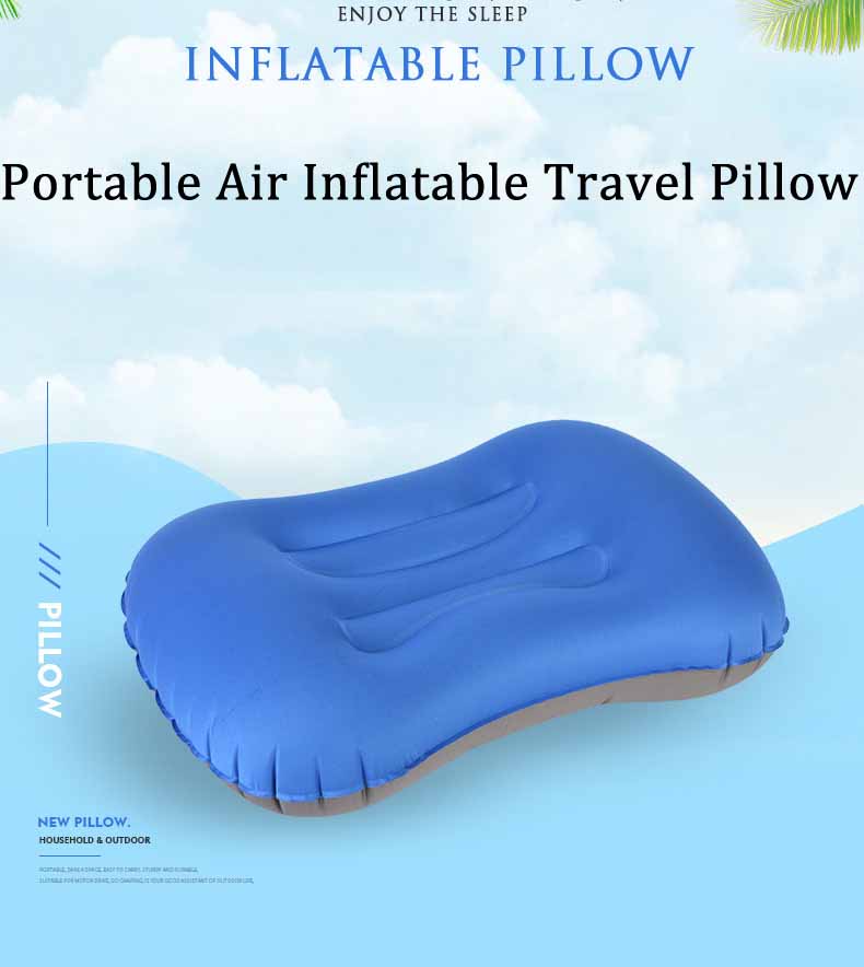 IPRee® Outdoor Travel Air Inflatable Pillow Sleep Headrest Neck Massage Folding Cushion 7