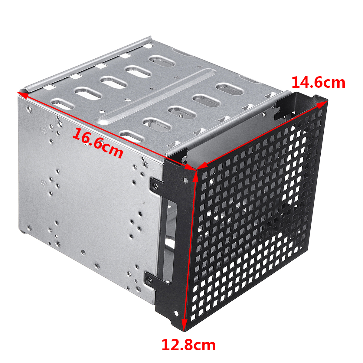 5.25" to 5x 3.5" SATA SAS HDD Cage Rack Hard Drive Tray Caddy Converter with Fan Space 51