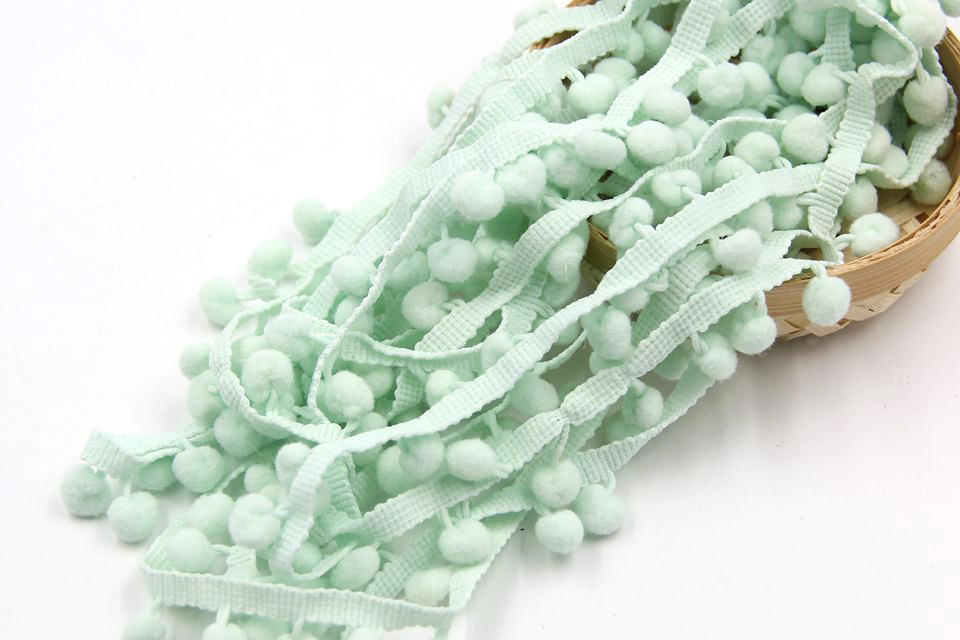 20Yards / Lot 10MM Trim Ball Fringe Ribbon DIY Sewing Accessory Lace Closure Various Colors 