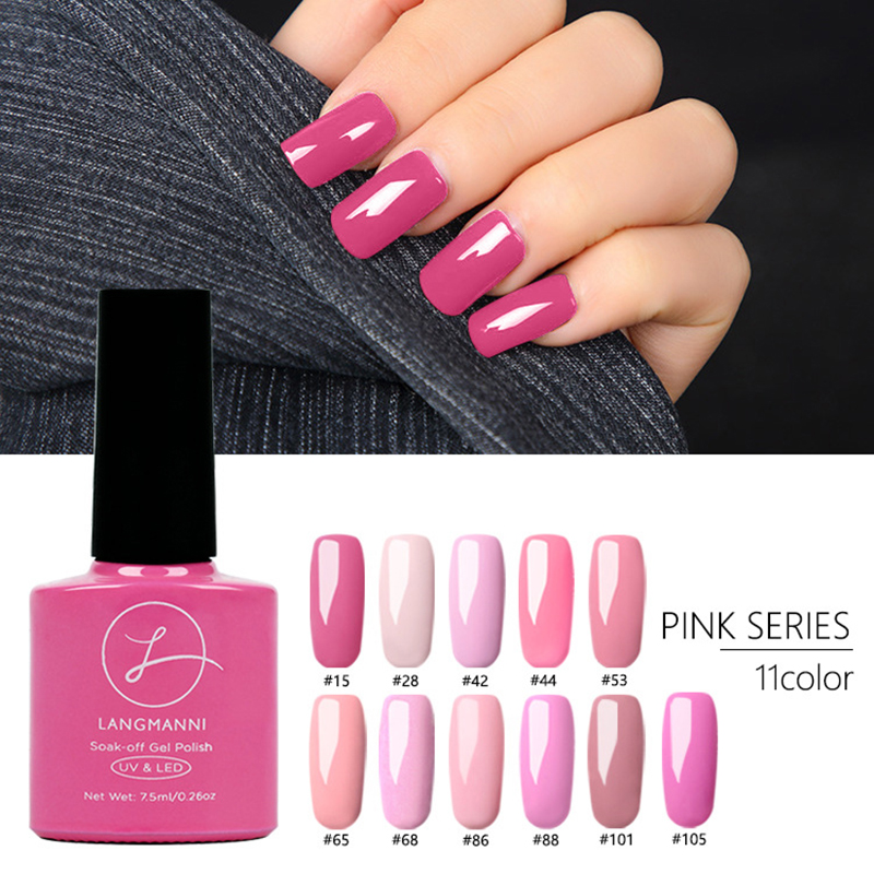 11 Colors Princess Pink Nail Gel Polish Soak-off UV Gel Colorful Varnish DIY Nail Art Long-Lasting 