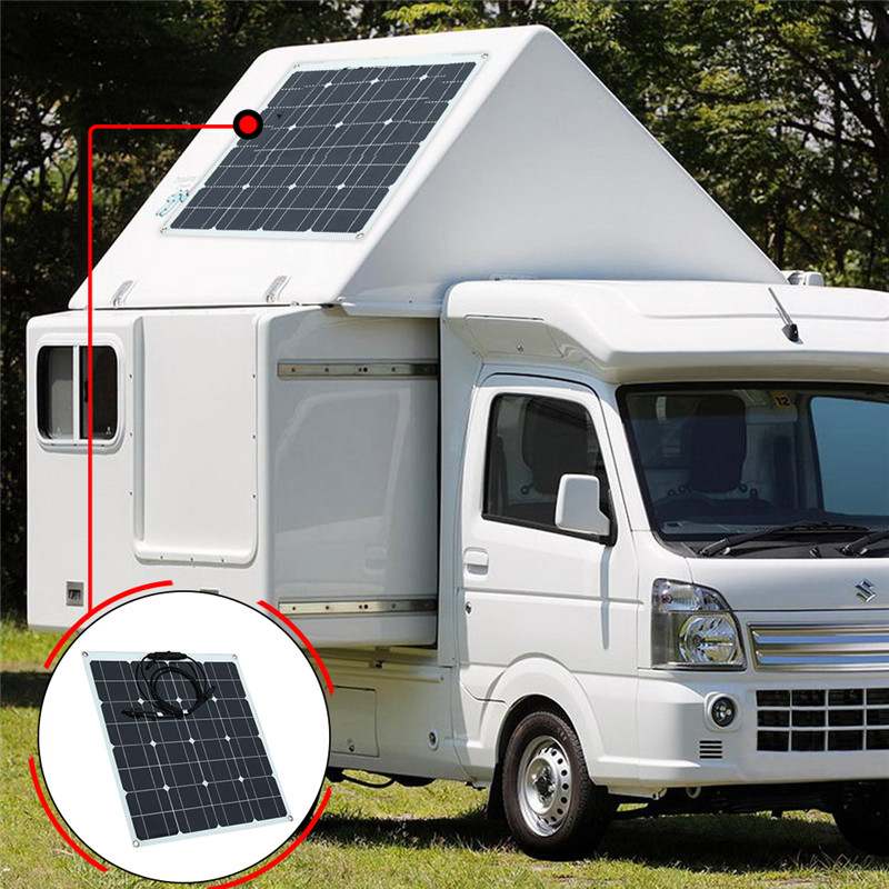 50W 560*540*2.5mm High Efficiency Portable Single Crystal Flexible Solar Panel 8