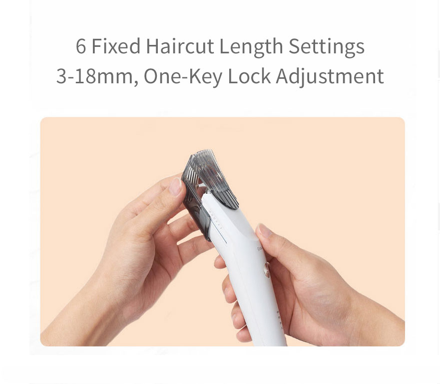 ShowSee C2-W/BK Electric Hair Clipper Portable Household USB Charging Hari Cut Machine IPX7 Waterproof Ceramic Steel Cutter From 