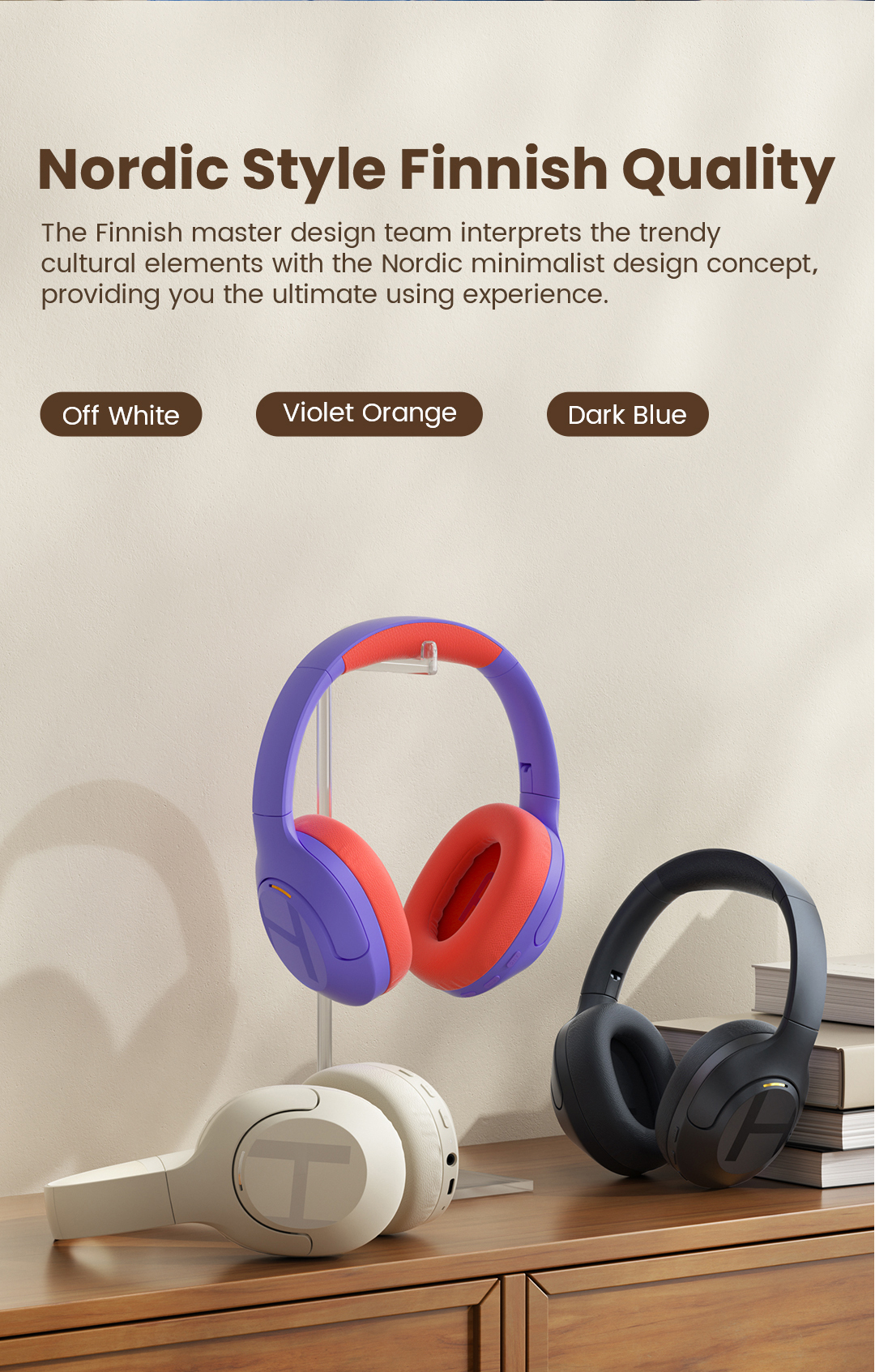 Haylou S35 ANC bluetooth 5.2 Headphone Wireless Headset 42dB Noise Cancellation 40mm Driver 60H Playtime Over-ear Headphones with Mic