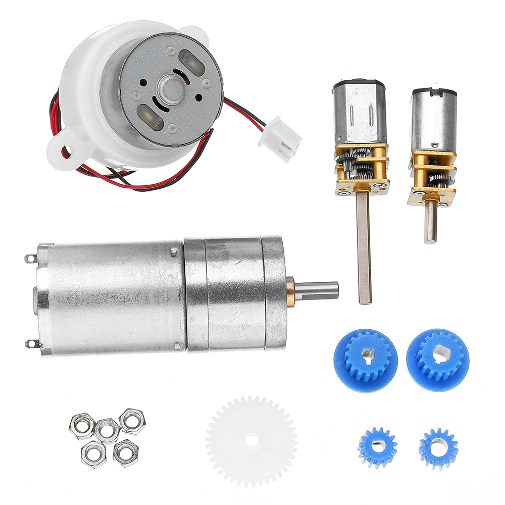 4 Kinds Gear Motor Pack Kit with Gears Material for DIY Smart Assembled Car 8