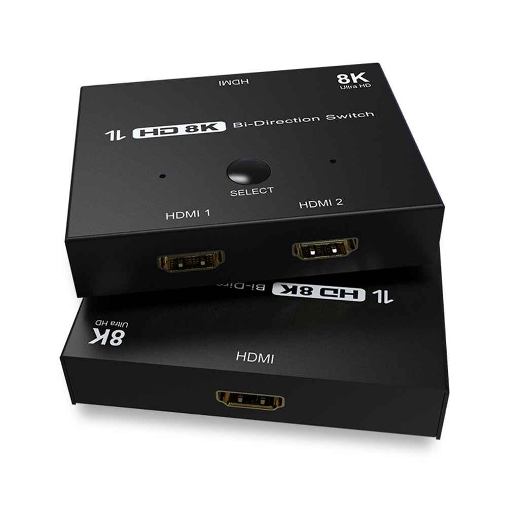 MnnWuu HD 8K HDMI-Compatible 2.1 Bi-Directional Switch 2 in 1 out/1 in 2 out 8K@60Hz 4K@120Hz Splitter High Speed 48Gbps Video Converter F03