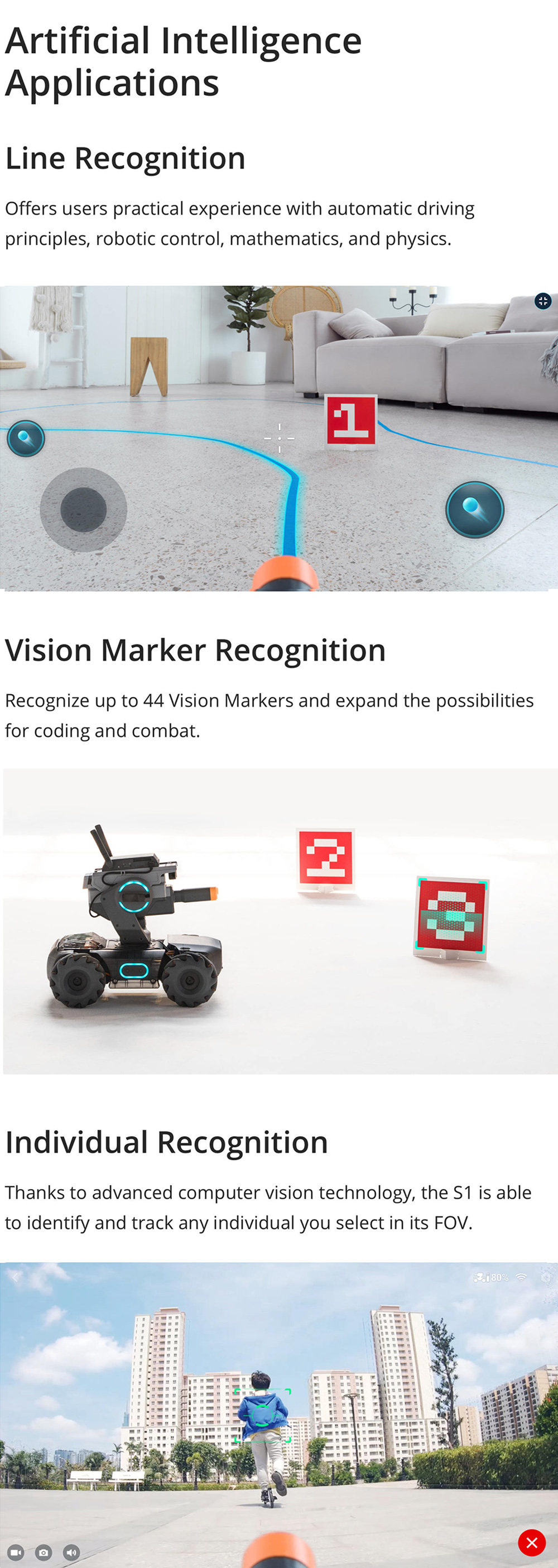 DJI Robomaster S1 STEAM DIY 4WD Brushless HD FPV APP Control Intelligent Educational Robot With AI Modules Support Scratch 3.0 Python Program - Photo: 5