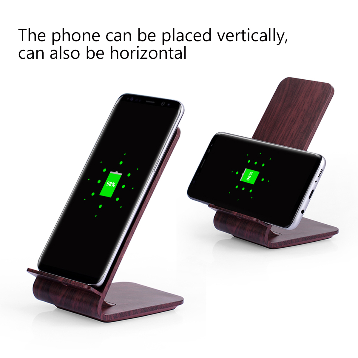 Bakeey Qi Wooden Wireless Charger Desktop Holder For iPhone X 8 8Plus Samsung S8 S7 Edge Note 8 
