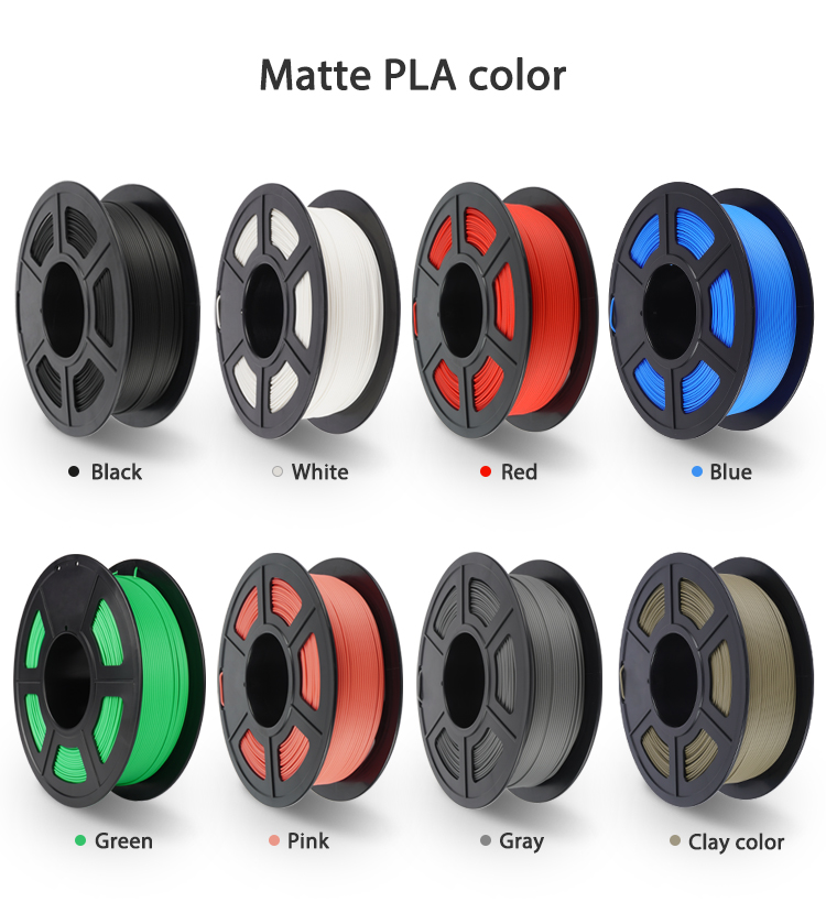 SUNLU 1KG Matte PLA 1.75MM Filament 8 Color Available High Strength filament for 3D Printer