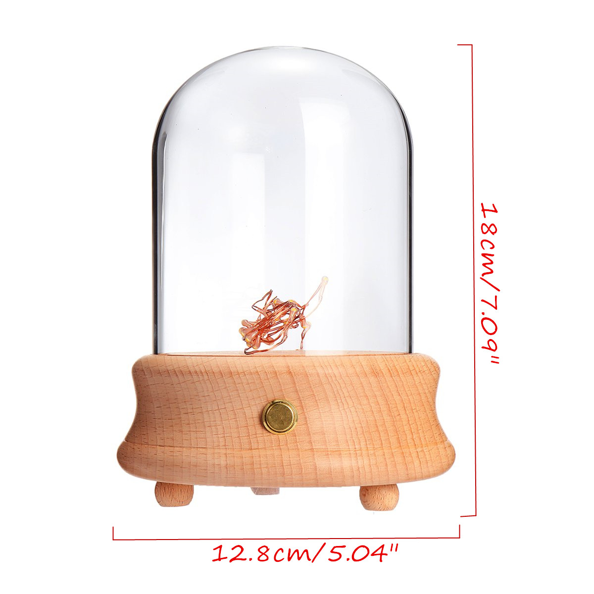 Wooden Table Lamp Music Box Wireless bluetooth Light Decor with Music Player Gift for Kids