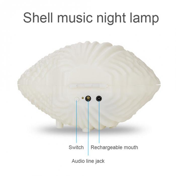 Creative 3W Colorful Shell LED Night Light Wireless Rechargeable bluetooth Speaker Music Home Decor