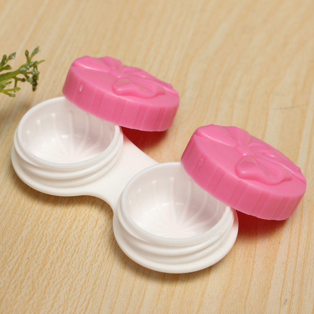 3D Bow Pattern Lovely Traveling Contact Lens Case Eye Care Box