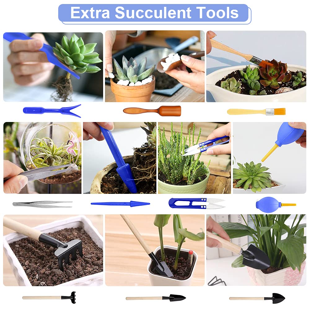 82 Pcs Aluminum Garden Tools Set Heavy Duty Gardening Tools with Soft Rubber Anti-skid Handle