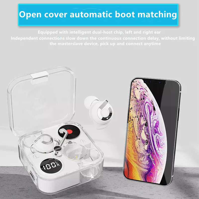 E89 TWS bluetooth 5.3 Earphone 6mm Moving Coil Unit HiFi Stereo Sound Noise Cancelling Auto Pairing Touch Control Digital Display Dual-Mode Switcher Portable In-ear Sports Headphone with Mic