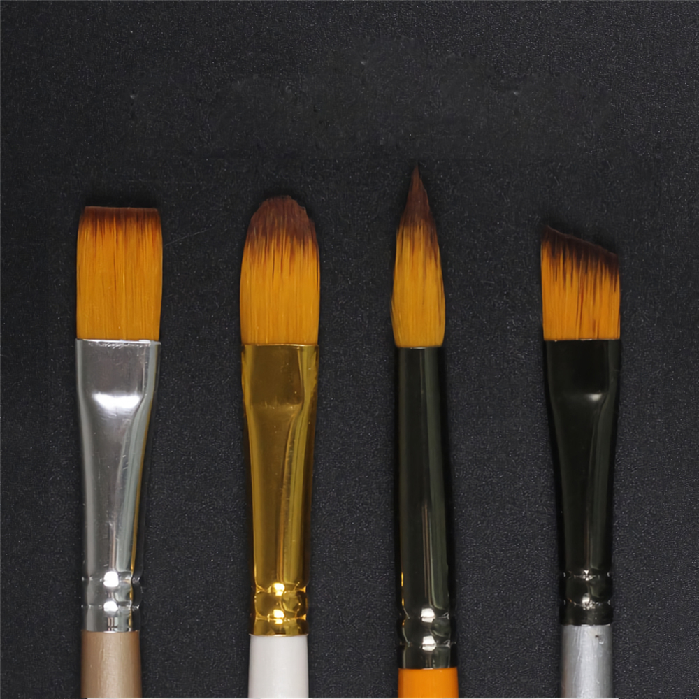 Giorgione 5pcs/set Painting Brush Set Gouache Paint Different Shape Nylon Oil Watercolor Brush Set Stationery Art Supplies