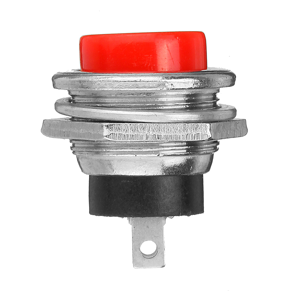 2Pcs 3A 125V Momentary Push Button Switch OFF-ON Horn Red Plastic 14