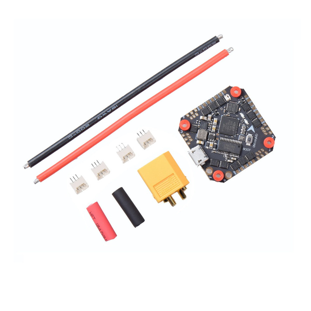JHEMCU GHF411AIO F4 OSD Flight Controller Built-in 30A BL_S 2-4S 4in1 ESC for Toothpick FPV Racing Drone - Photo: 4