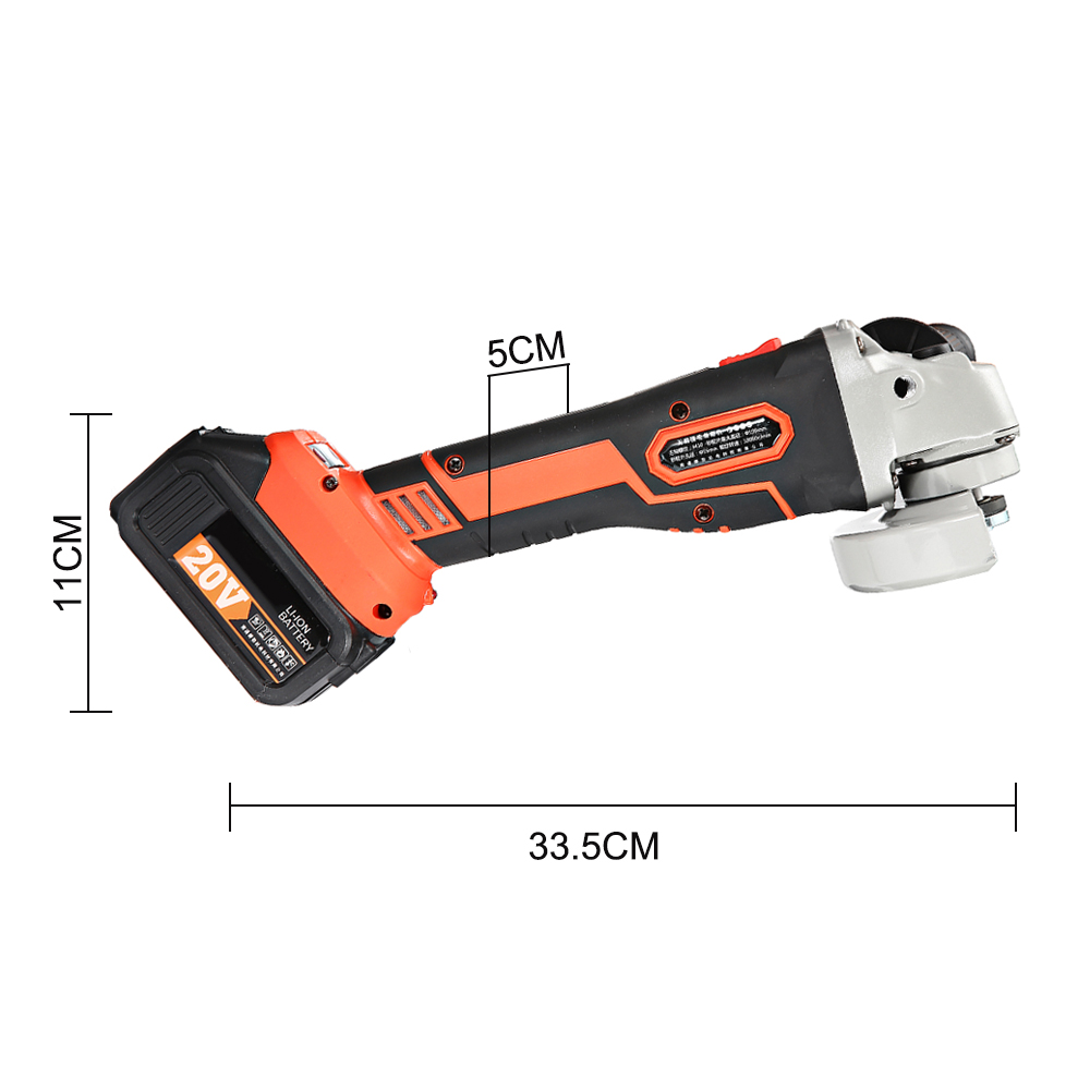 3.0Ah 21V Brushless Cordless Angle Grinder Electric Power Angle Grinding Cutting With Li-ion Battery&Charger